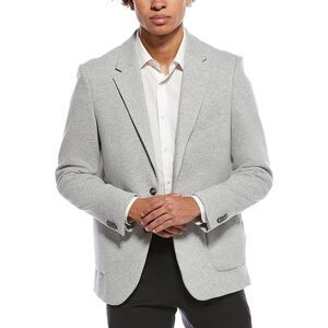 Report Collection Mens  Popcorn Texture Sportcoat, Gray